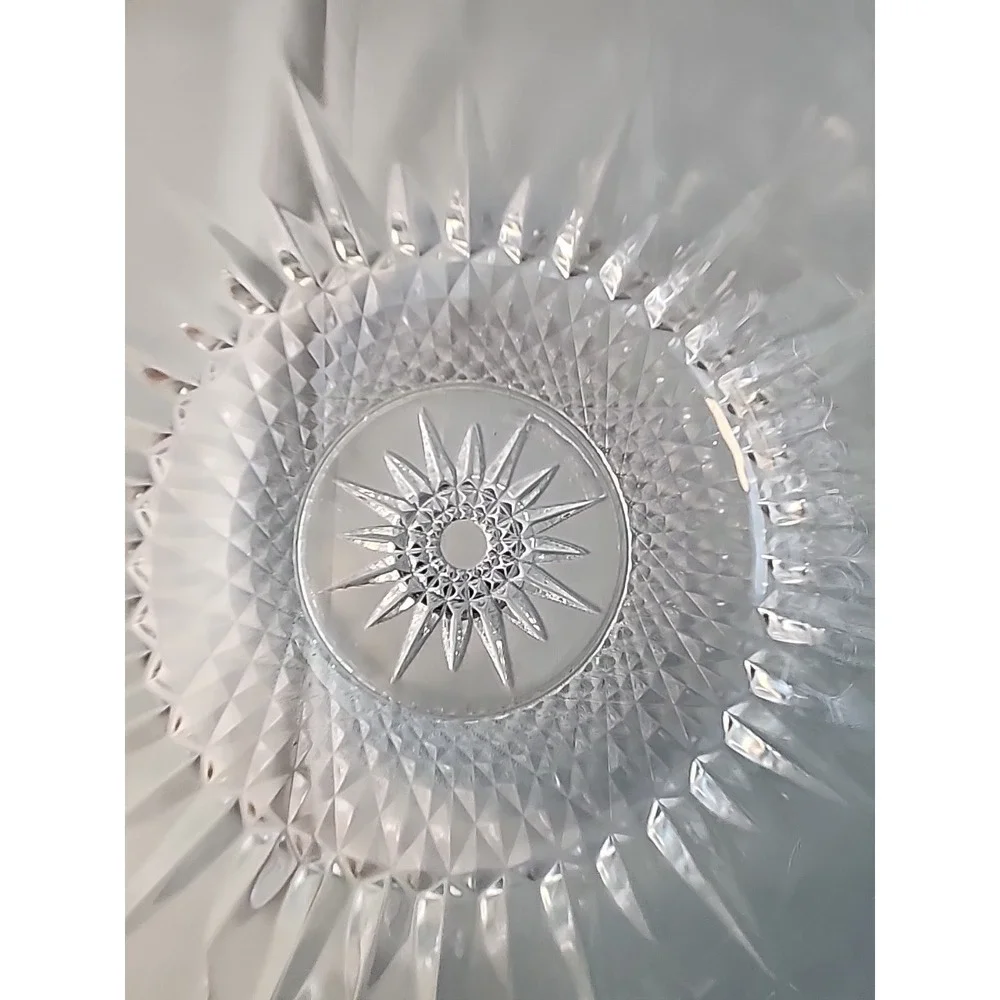 VTG 7-Pc‎ Arcoroc France Starburst Set Glass Serving Dish + 6 Side Bowls Elegant